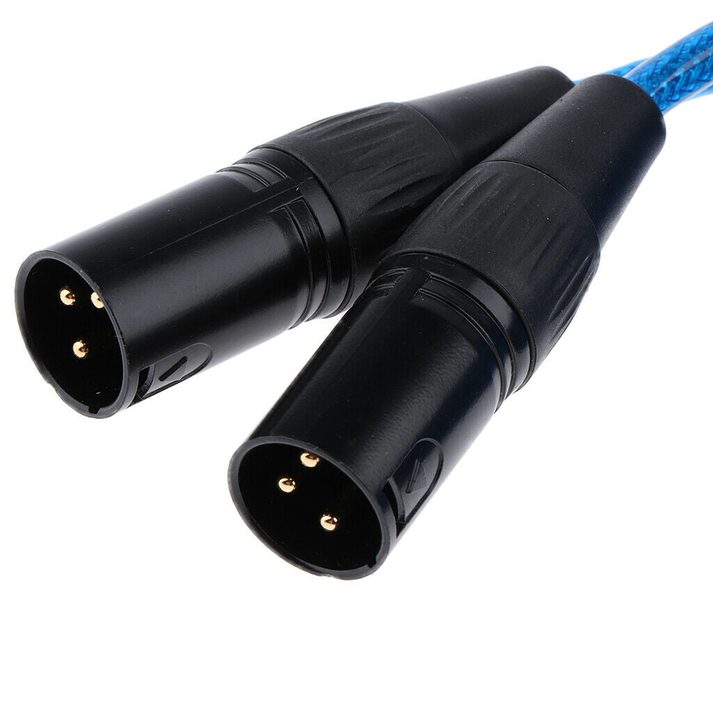 2 XLR Male to 2 RCA Male HIFI Audio Cable for Amplifier Mixer 150cm
