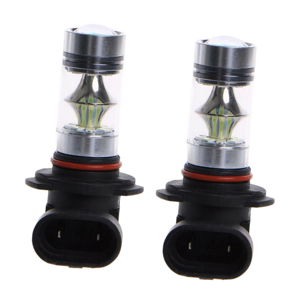Pair Car H10 9145 100W 2828 20LED Daytime Running Fog Lights 8000K Ice Blue