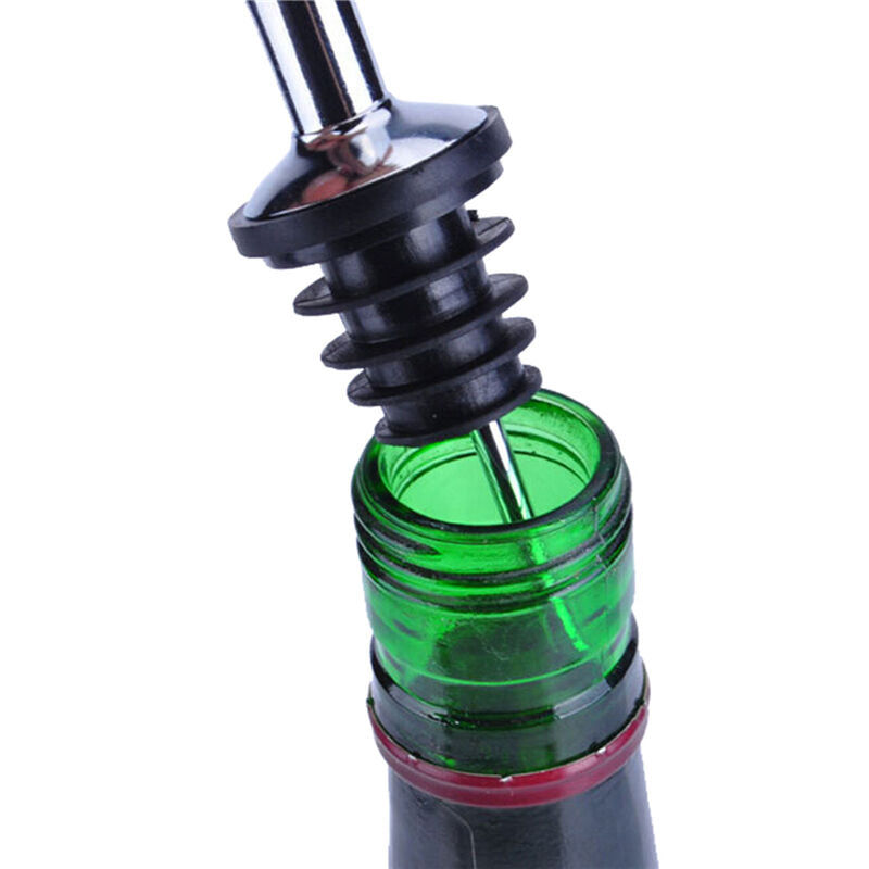 3x Stainless Steel Liquor Spirit Pourer Free Flow Bottle Pour Spout StoppeY SJ