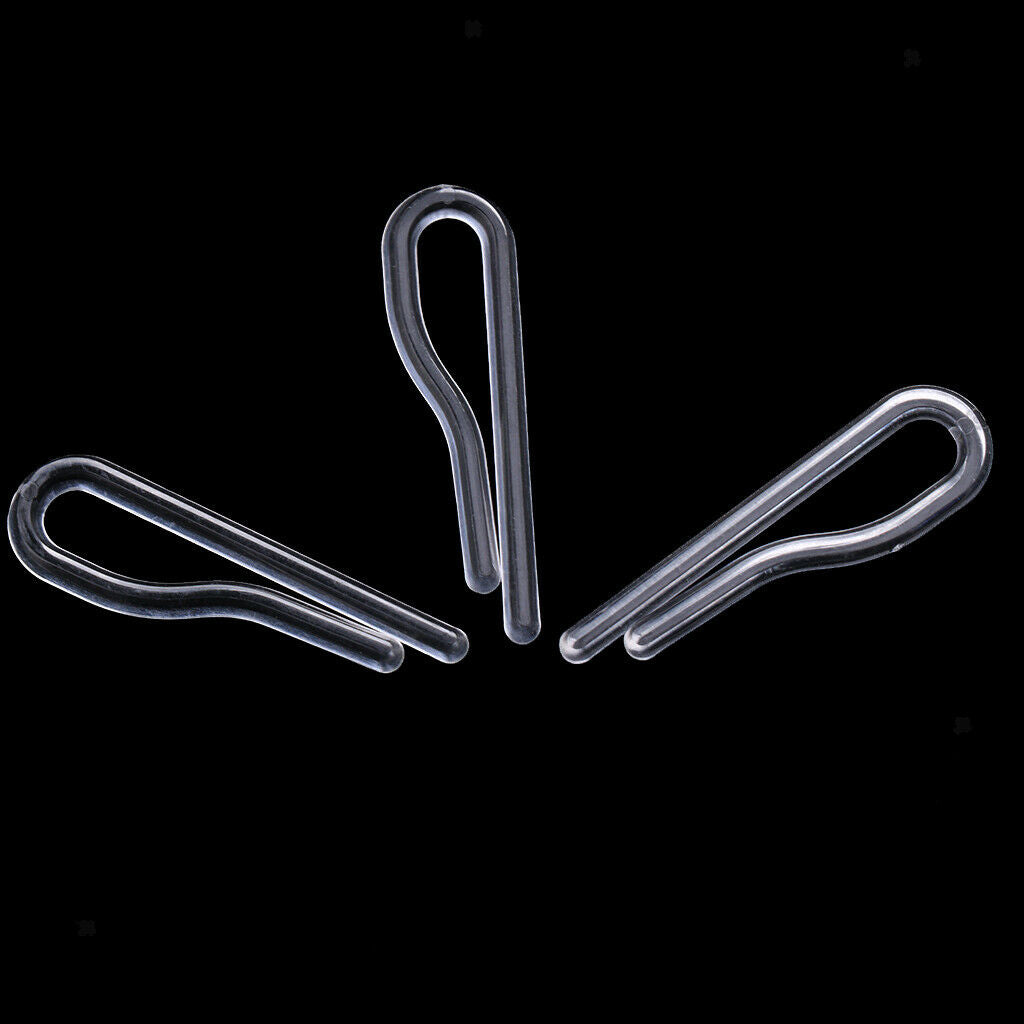 100 Pieces Clear Plastic Shirt Collar Pins Craft Peg Clips