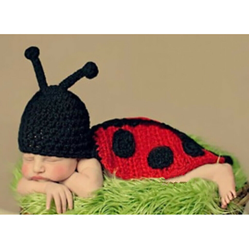 2 Pieces Costume Crochet Outfits Photo Clothing Baby Girls Boys Cute Photograph