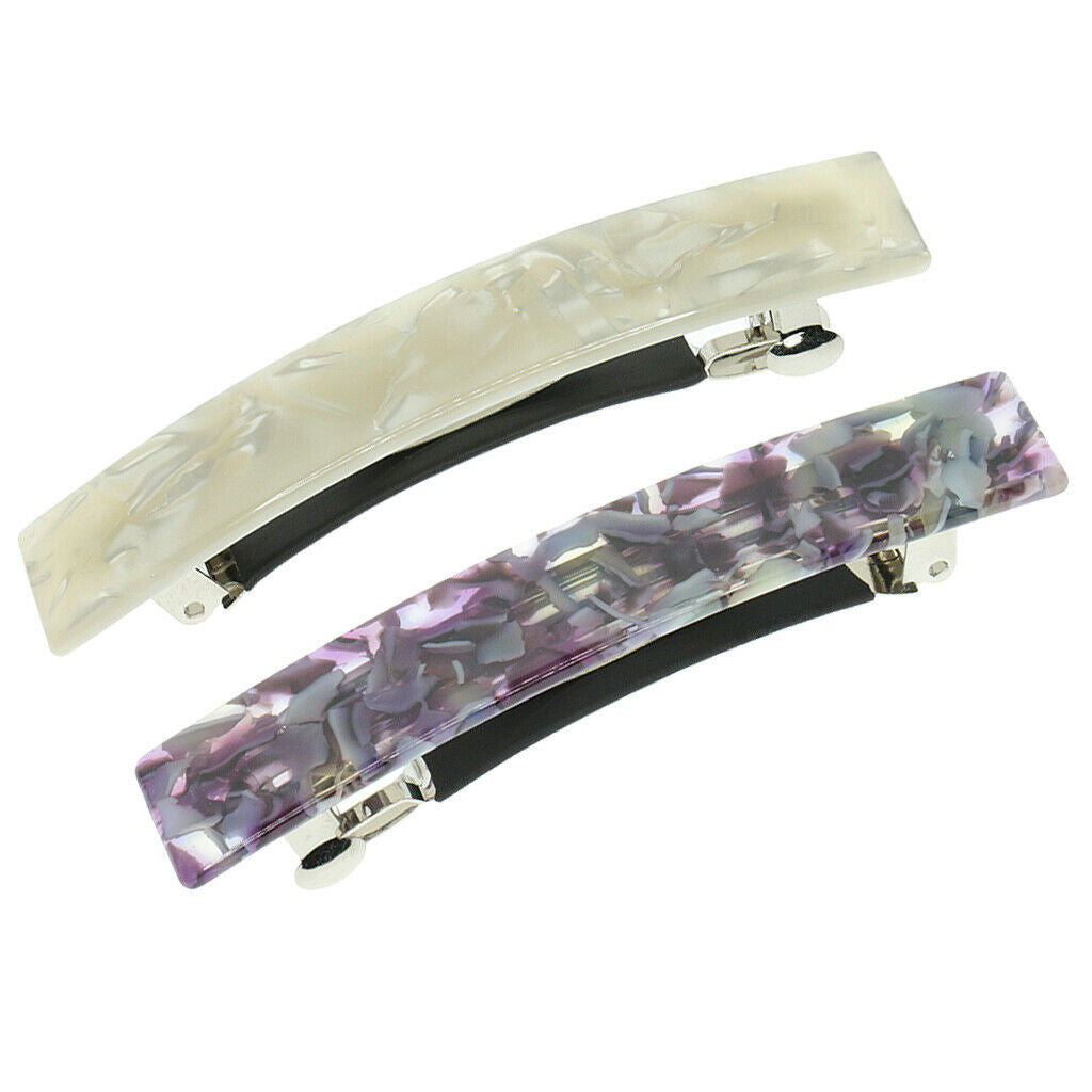 2x Chic Acetate Leopard Large Hair Clip Pin Spring Barrette Hair Accessories
