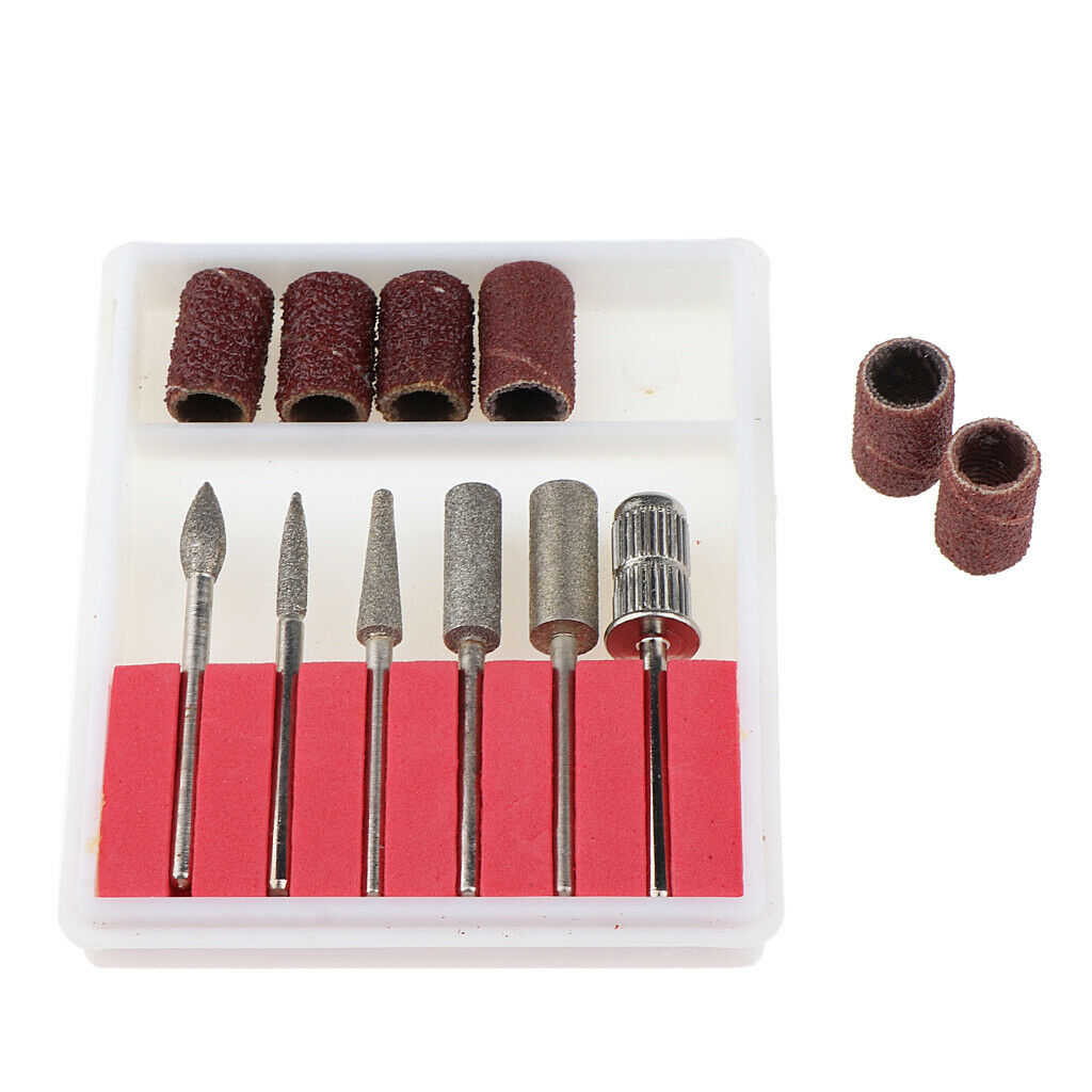 6pcs Nail Drill Bits Machine For Acrylic Nail Polish Cuticle Cleansing Tool