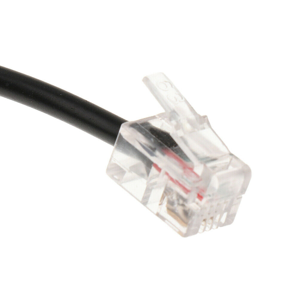 RJ9 4P4C Male Plug to RJ9 Modular Female Connector Handset Adapter Splitter
