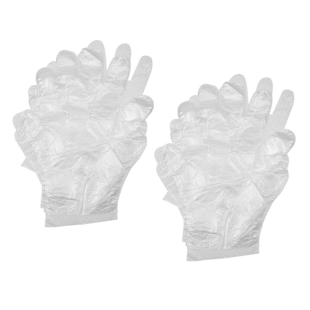 120Pcs Waterproof Soft Stretchy LDPE Protection Gloves for Hair Dye Catering