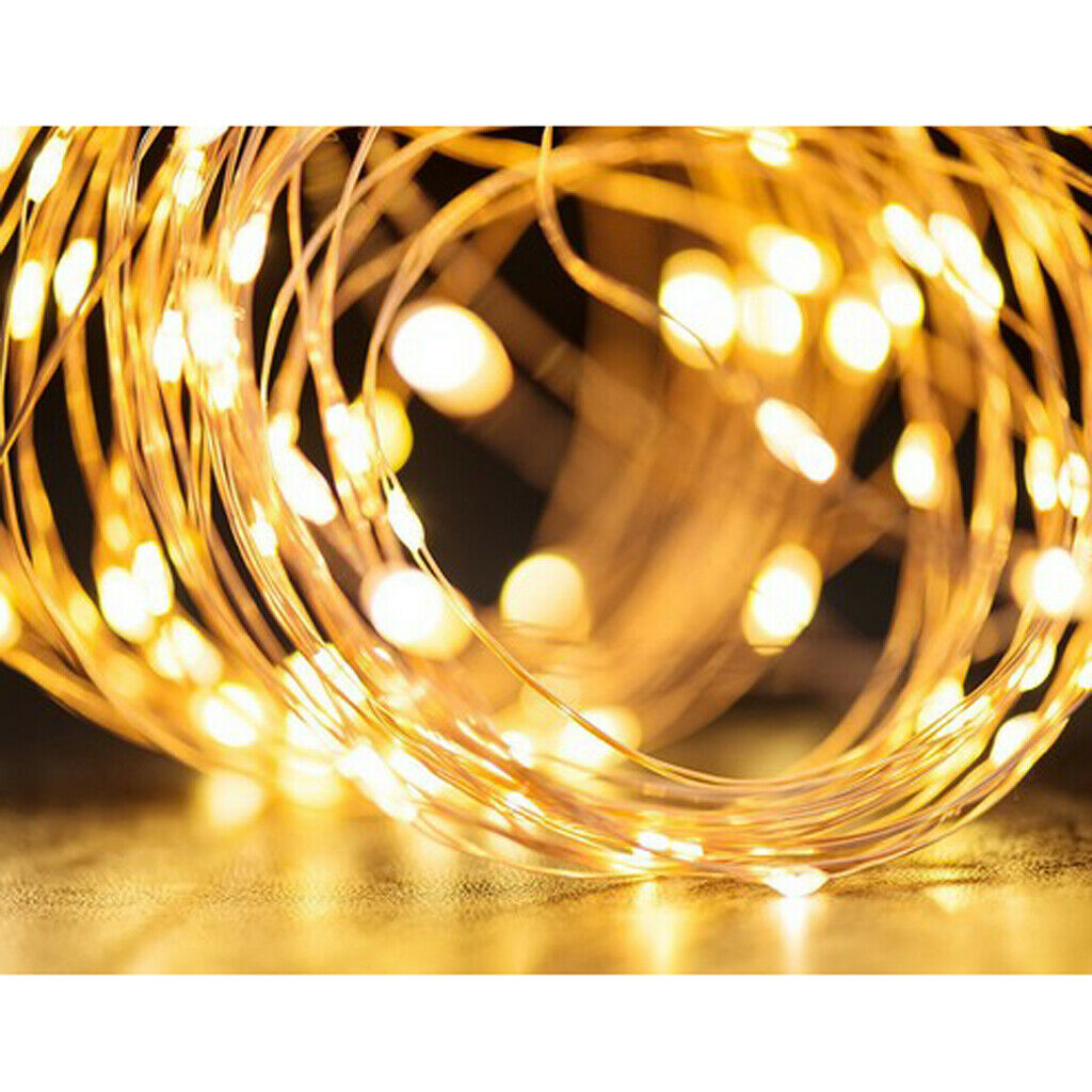 Outdoor Solar Powered 12m 100 LED String Lights Waterproof Lamp Warm
