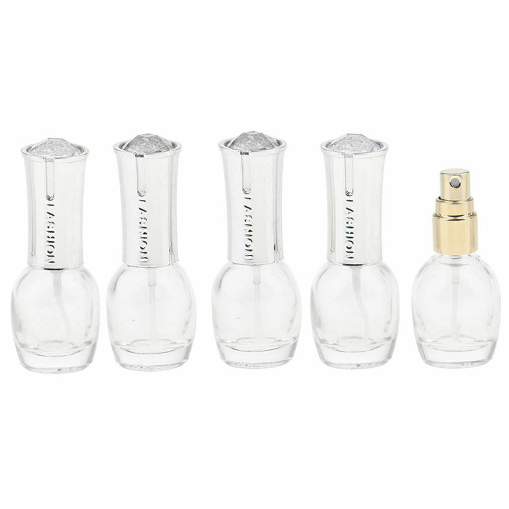 10 Pcs Refillable Empty Glass Spray Bottle For Essential Oil Perfume 10ml