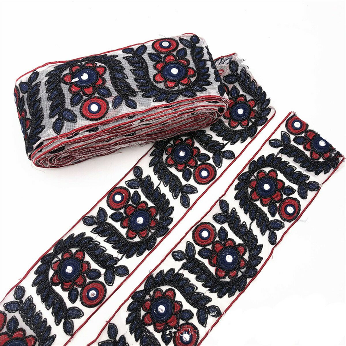 2 Yards Ethnic Embroidery Lace Home Textile Tablecloth Garment Accessories