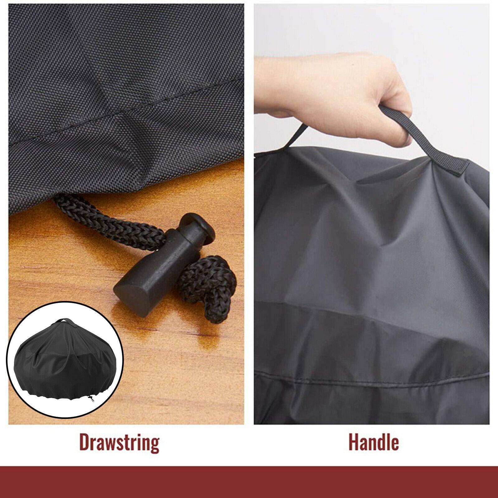 Barbecue Grill Cover Electric Grill Cover Round Waterproof UV Resistant