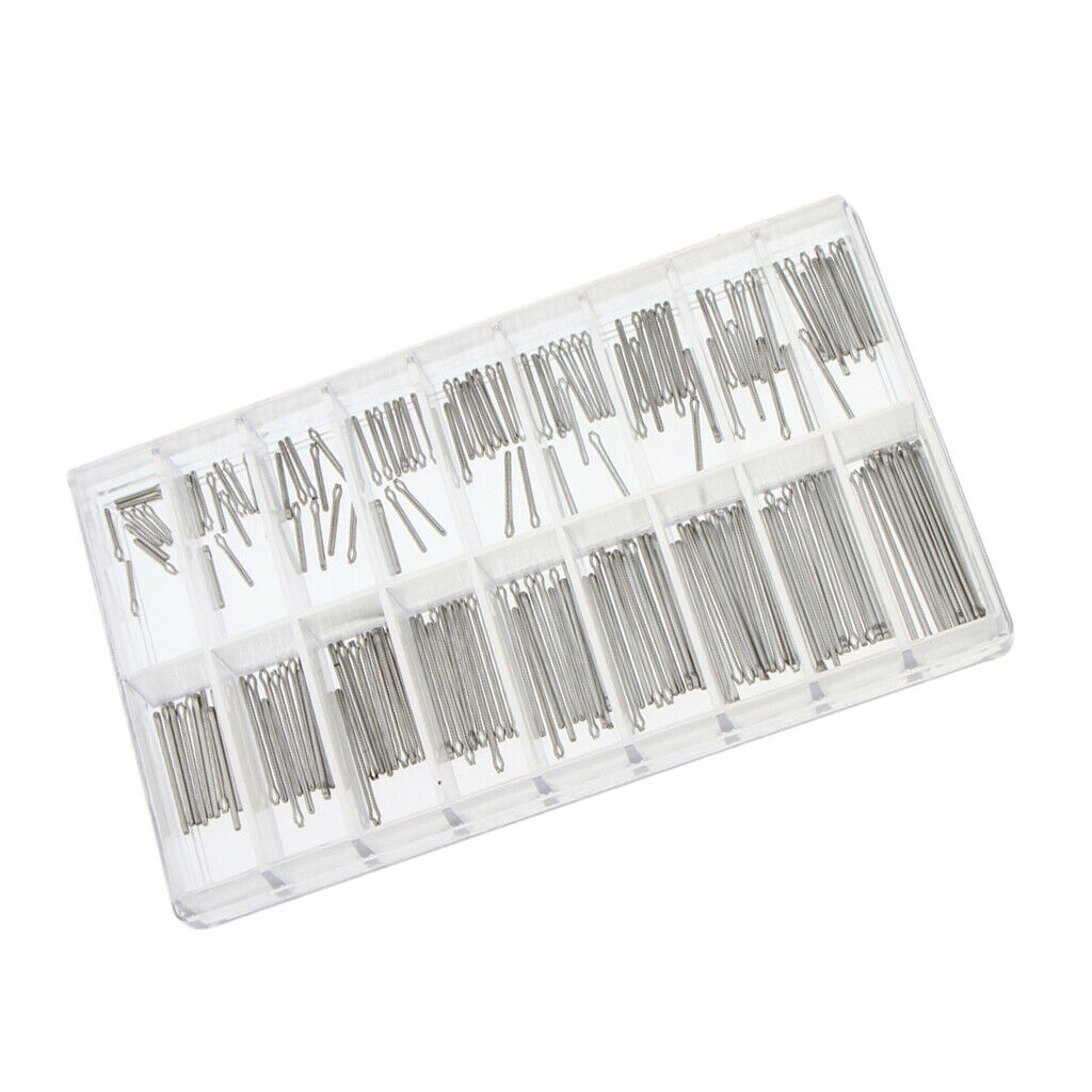 180pcs Box Stainless Steel Watchband Spring Bar Cotter Pins For Watch Band