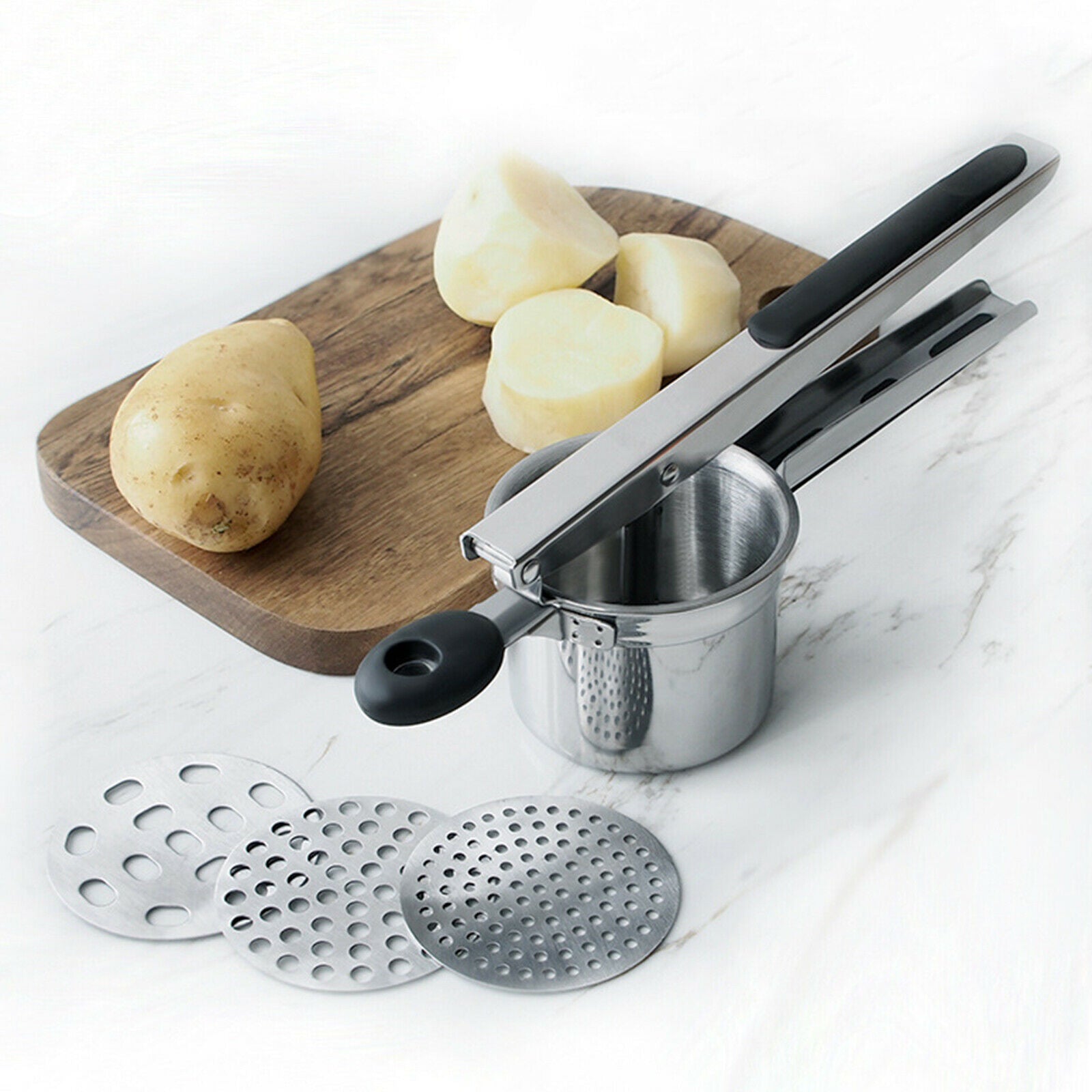 Stainless steel potato Ricer fruit masher for potatoes, carrot sweets
