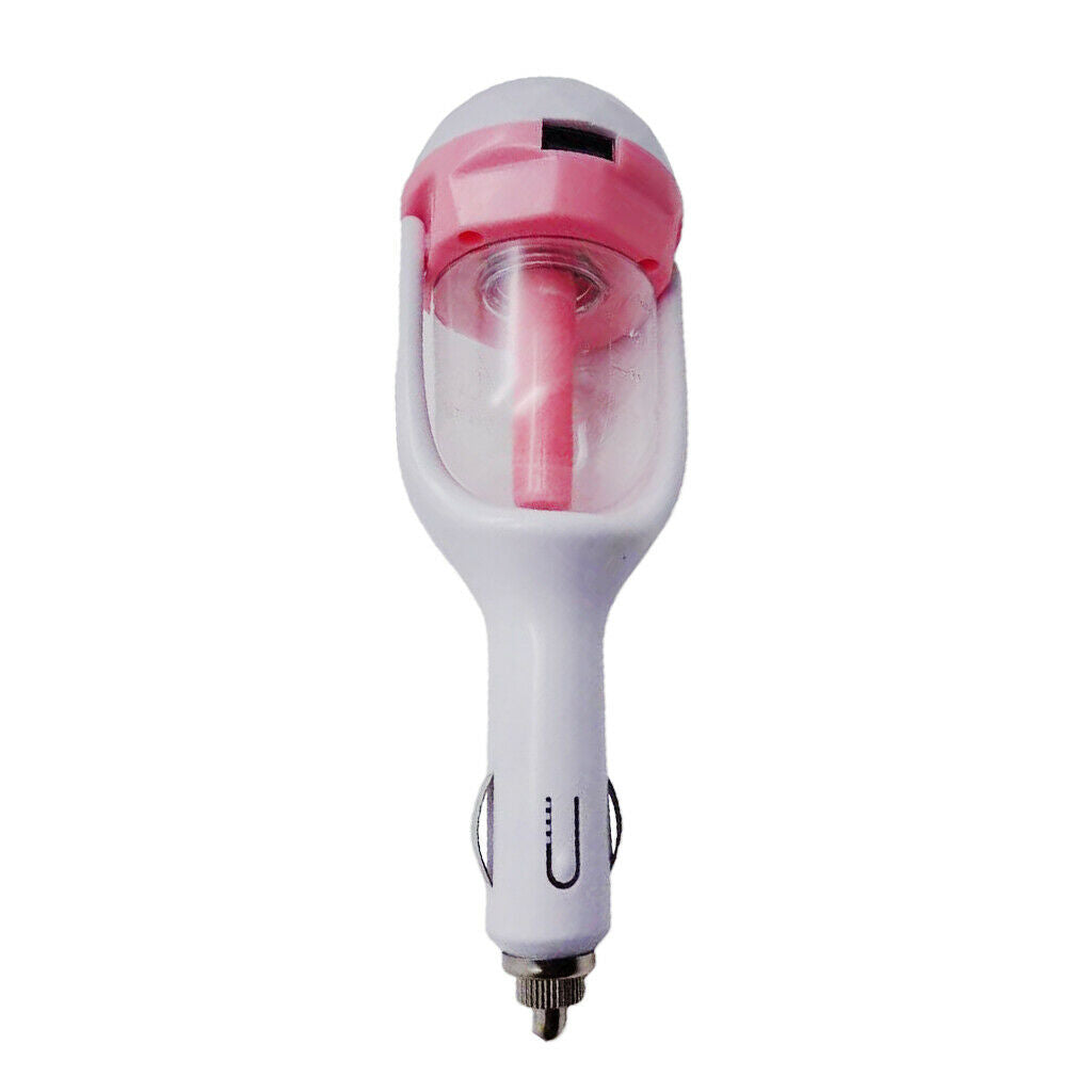 USB Mini Car Air Humidifier Aroma Essential Oil Diffuser Air Freshener Pink
