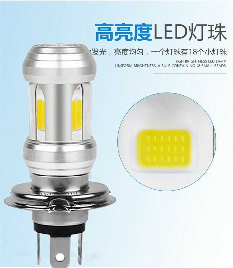 36W 6500K H4 LED Headlight Bulb Universal For Motorcycle Moped Scooter Light