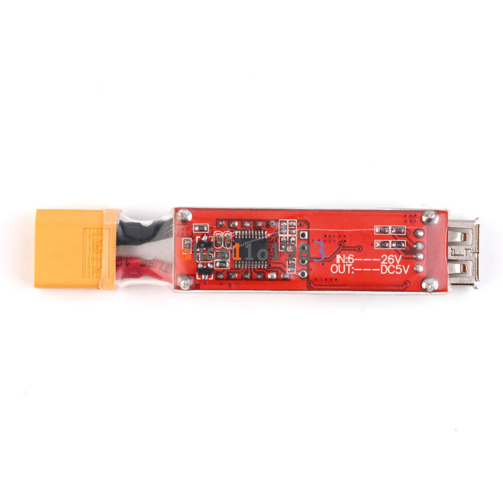 2S-6S Lipo Battery XT60 Plug to USB 5V 2A Charger Converter Adapter for Phone PC