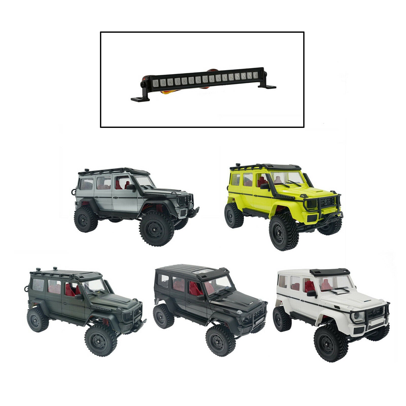 LED Flashing Light Bar Roof Lamp Fit For RC Rock Crawler MN86K MN86 Upgrades
