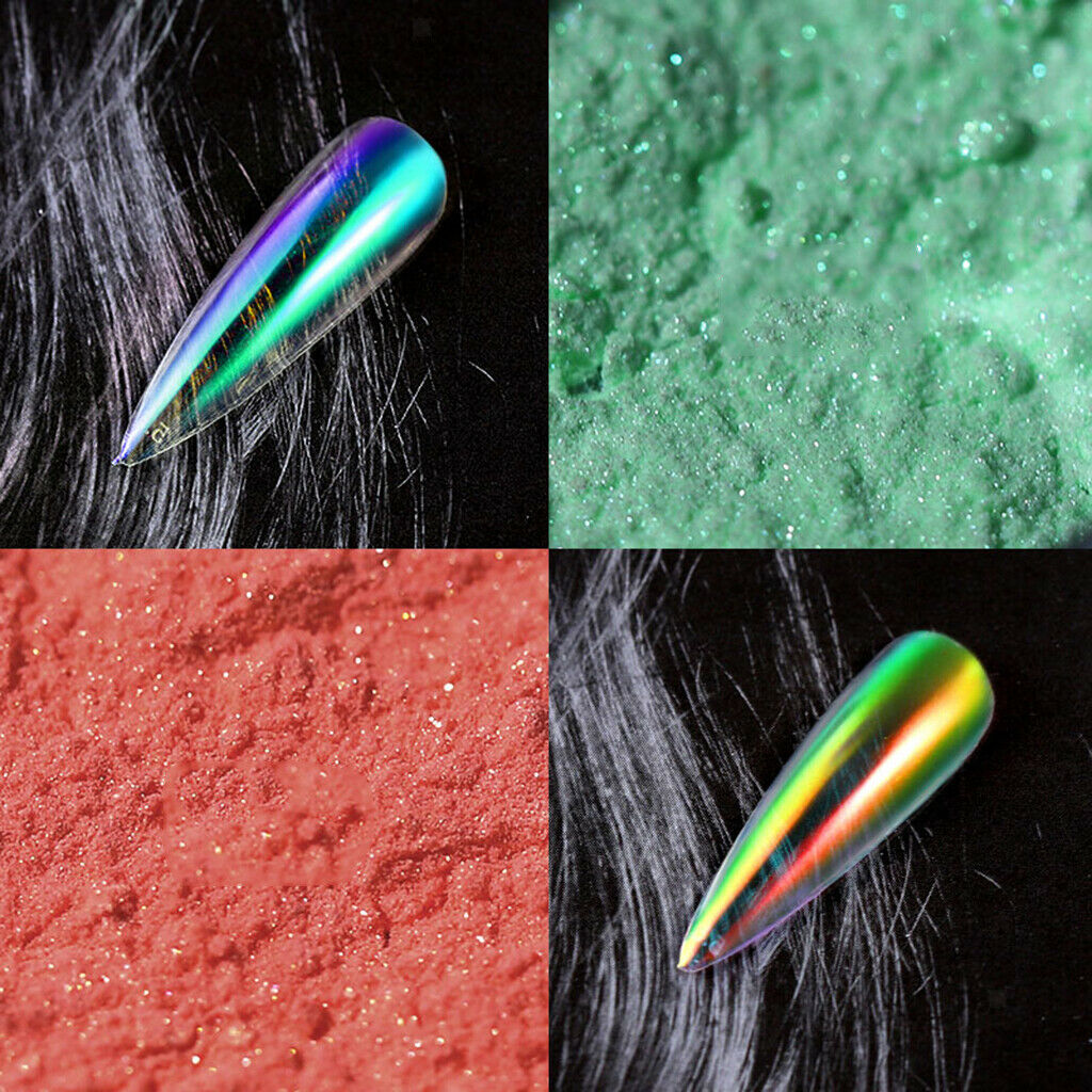6Pieces Mermaid Dust Powder Ornaments Set Tools Crafts for Personal Use