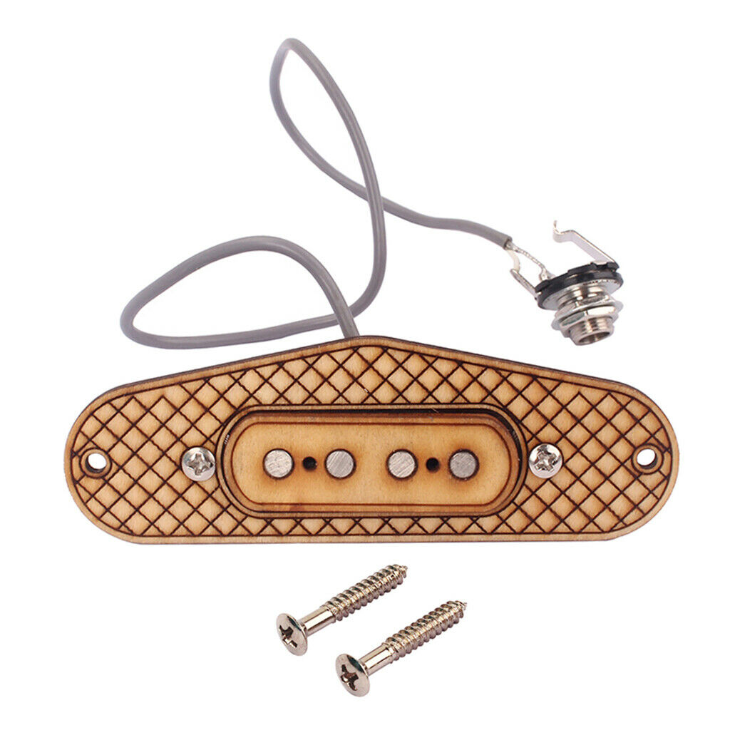 4 Poles Pickup+Surround Maple    Socket Wire For 4-String Cigar Box