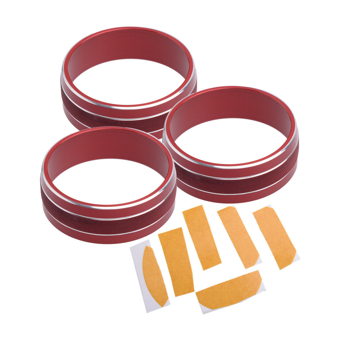 3x Aluminum AC Knob Control Cover Rings Trim Fits For Dodge Challenger 2009-2014