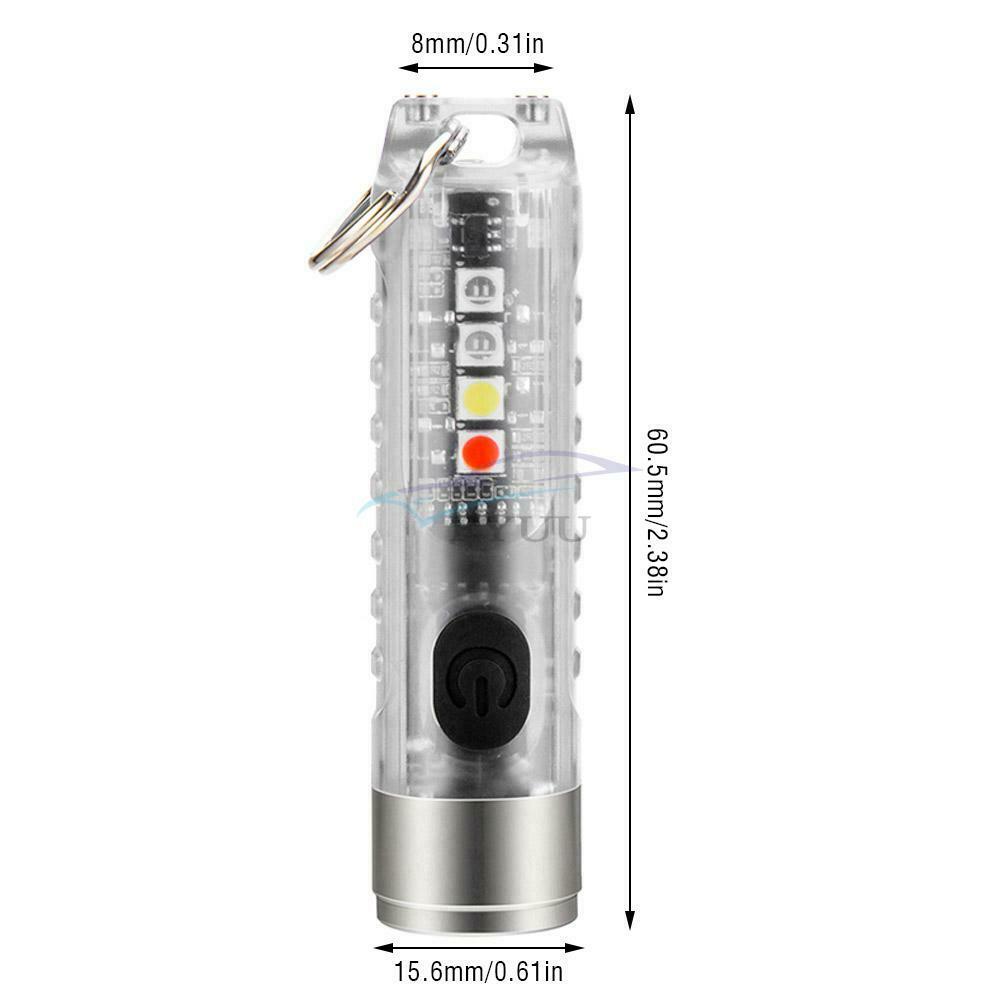 5V 500mA Type-C USB Memory Function 3-click Turn On Waterproof Mini Flashlight