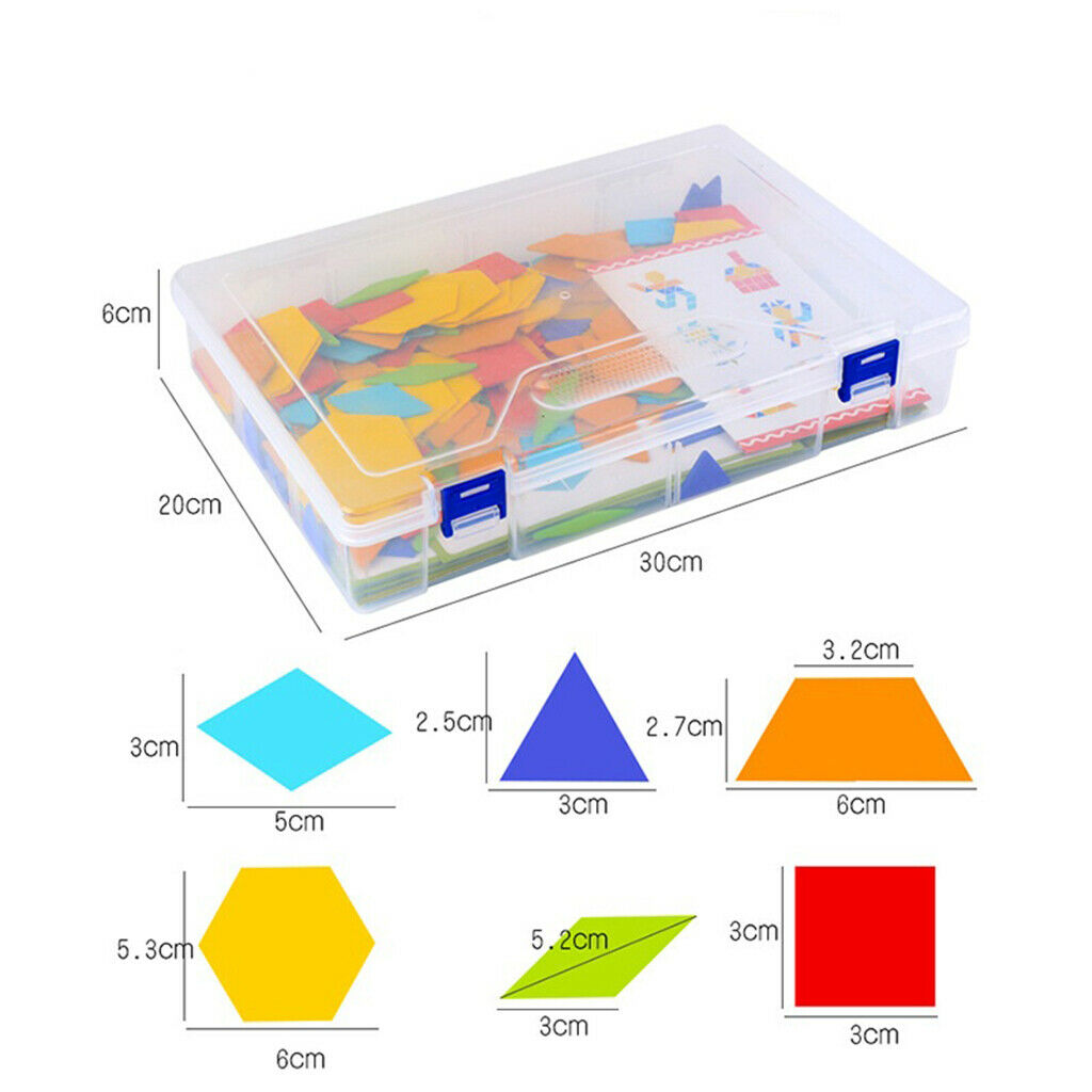 Montessori Sensorial Materials, Wooden Triangle Tangram Manipulative Shape