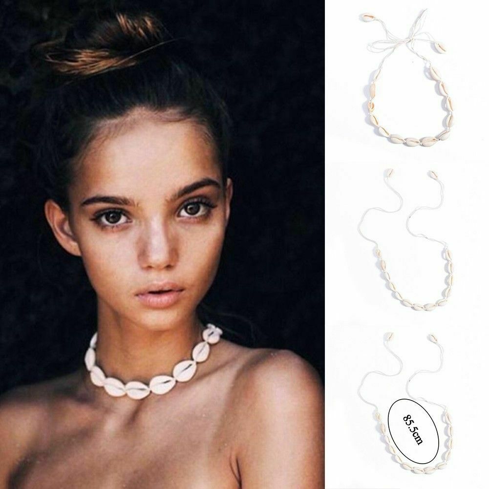Natural Shell Sea Shell Conch Pendant Collar Choker Beach Chain Necklace Jewelry