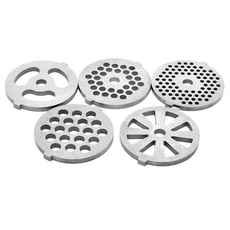 5 Piece Stainless Steel Meat Grinder Plates Discs for Food Chopper and Meat GrI3