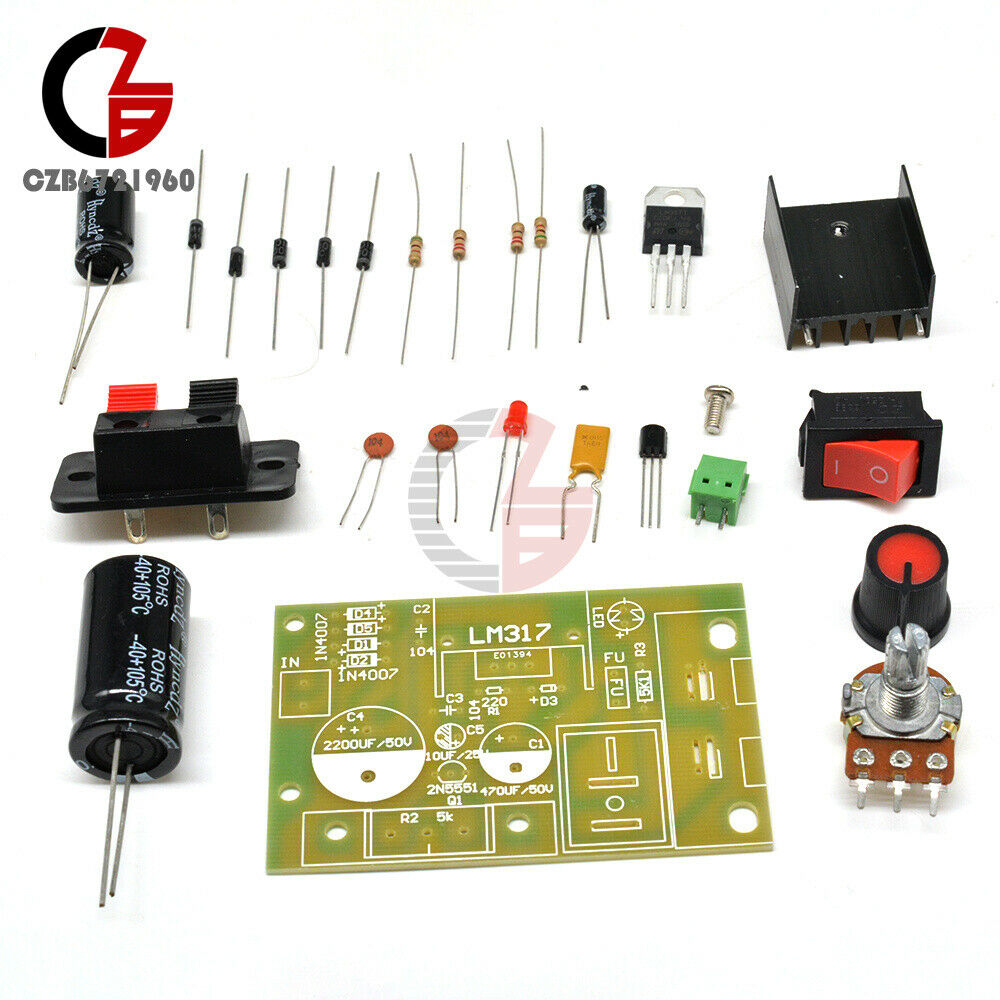 LM317 DC 5V-35V to 1.25V-30V Step Down DIY Kit AC/DC Power Supply Module