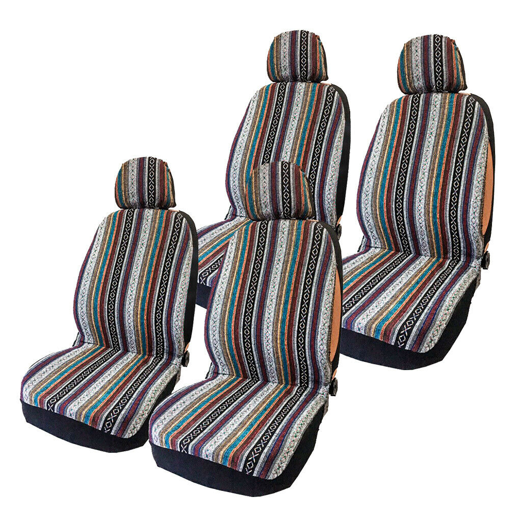 4pcs Car Seat Covers Detachable Headrest Full Set for Truck Protectors