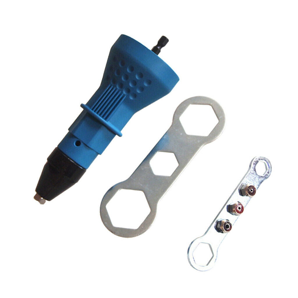Rivets Gun Wrench Rivets Head 6 Piece Set Blue Plastic + Alloy Rivets Tools