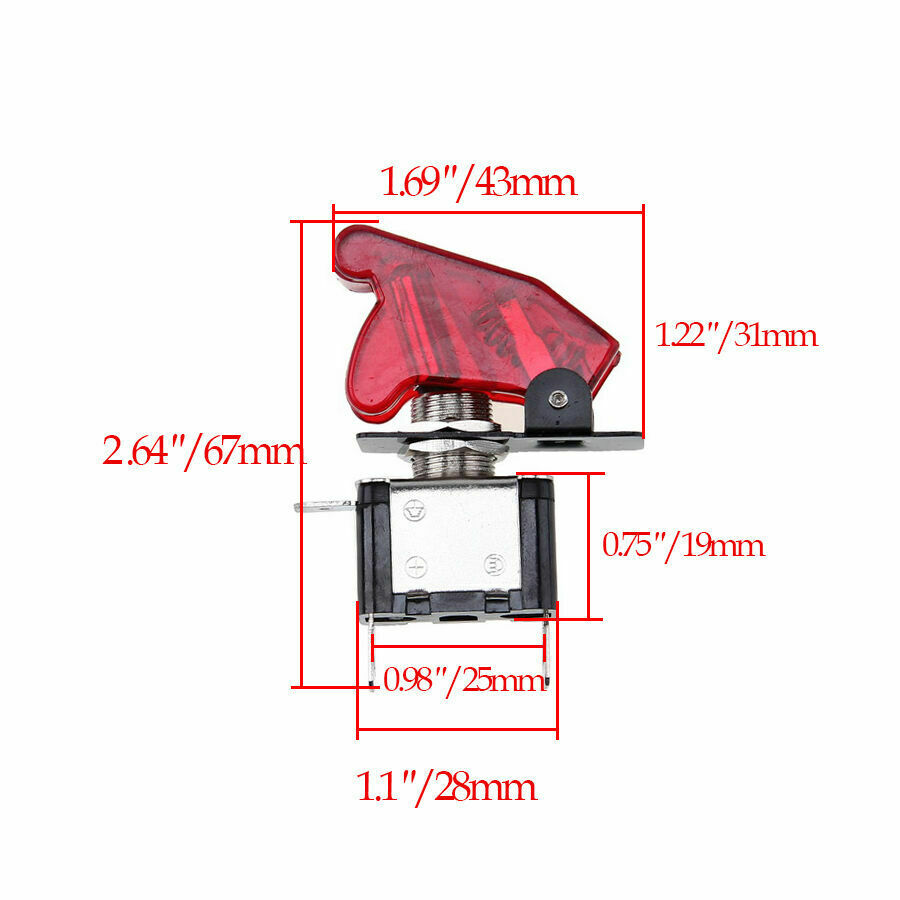 Universal Car Auto Engine Start Button Switch Ignition Starter Kit Red LED DC12V