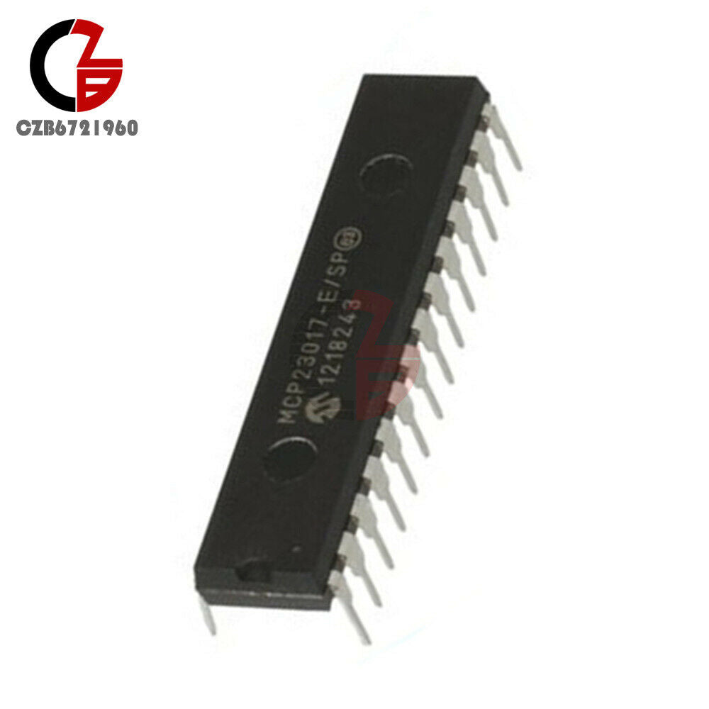 10PCS MCP23017-E/SP DIP-28 MCP23017 16-Bit I/O Expander with I2C Interface IC
