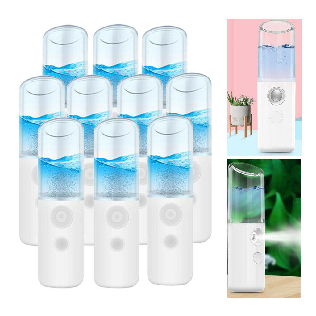 10 Pieces USB Mini Nano Spray Mister Moisturizing Sprayer Beauty Skin Care
