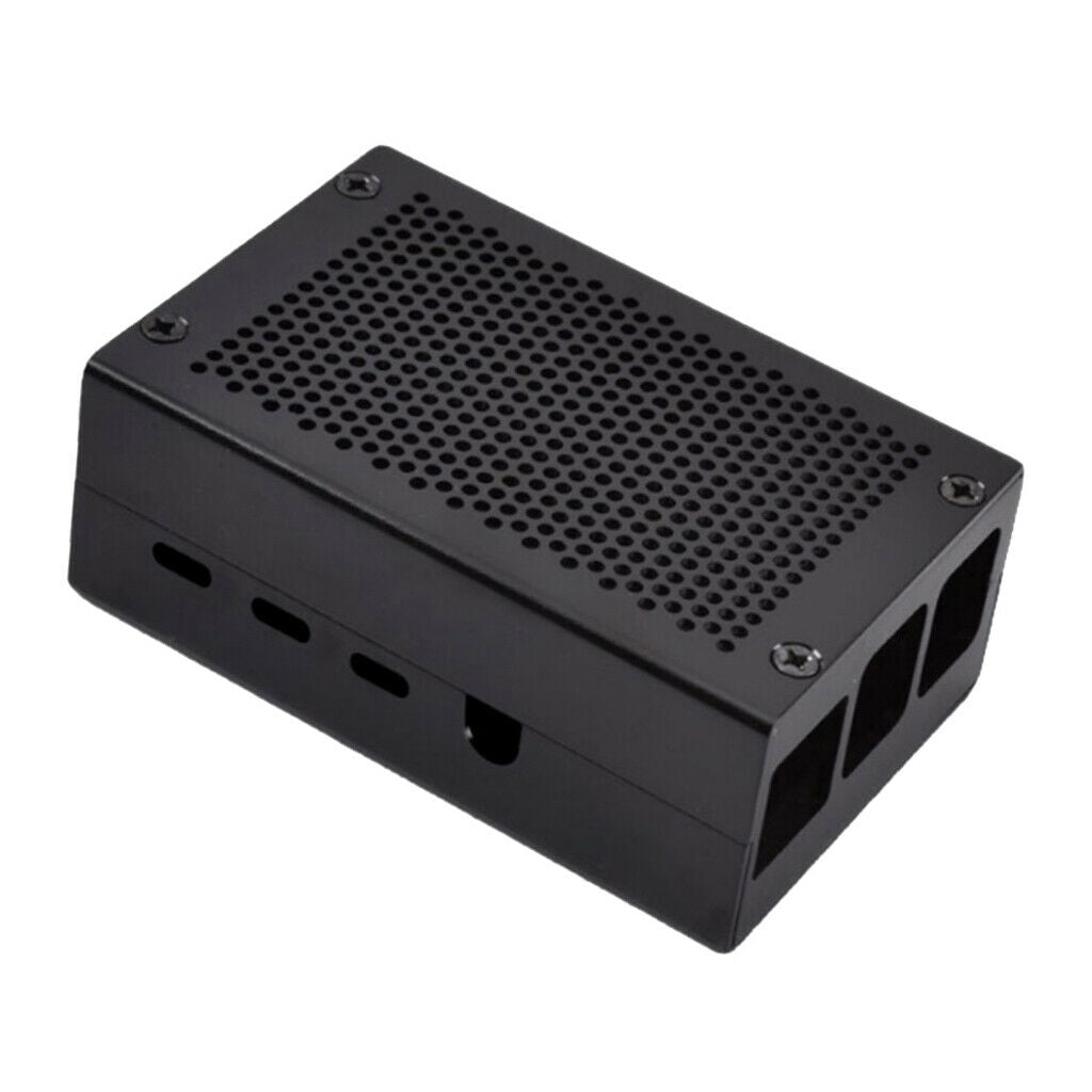 for Raspberry Pi 4 Shell Heavy Duty Aluminum Heat Dissipation Box Black