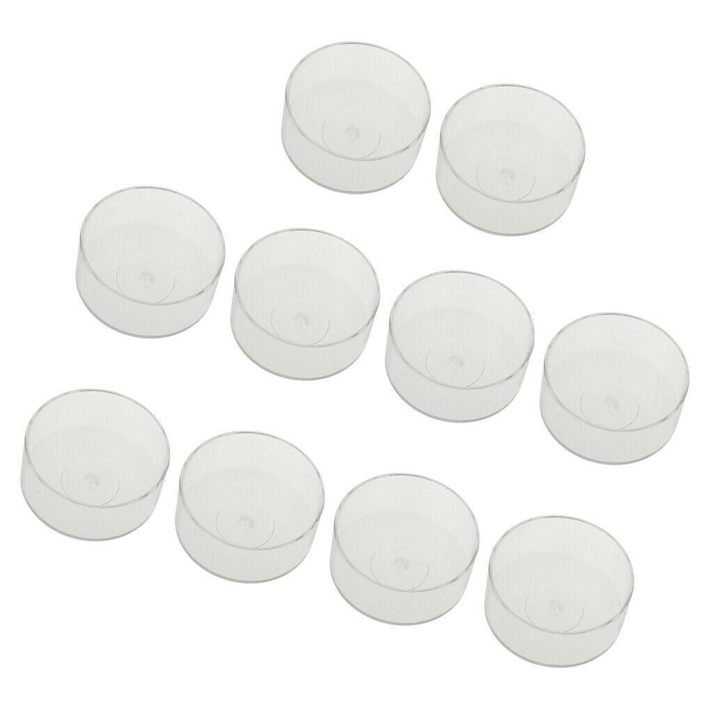 440 Pieces Round Plastic Clear Tealight Cups Candle Wax Containers Empty Candle