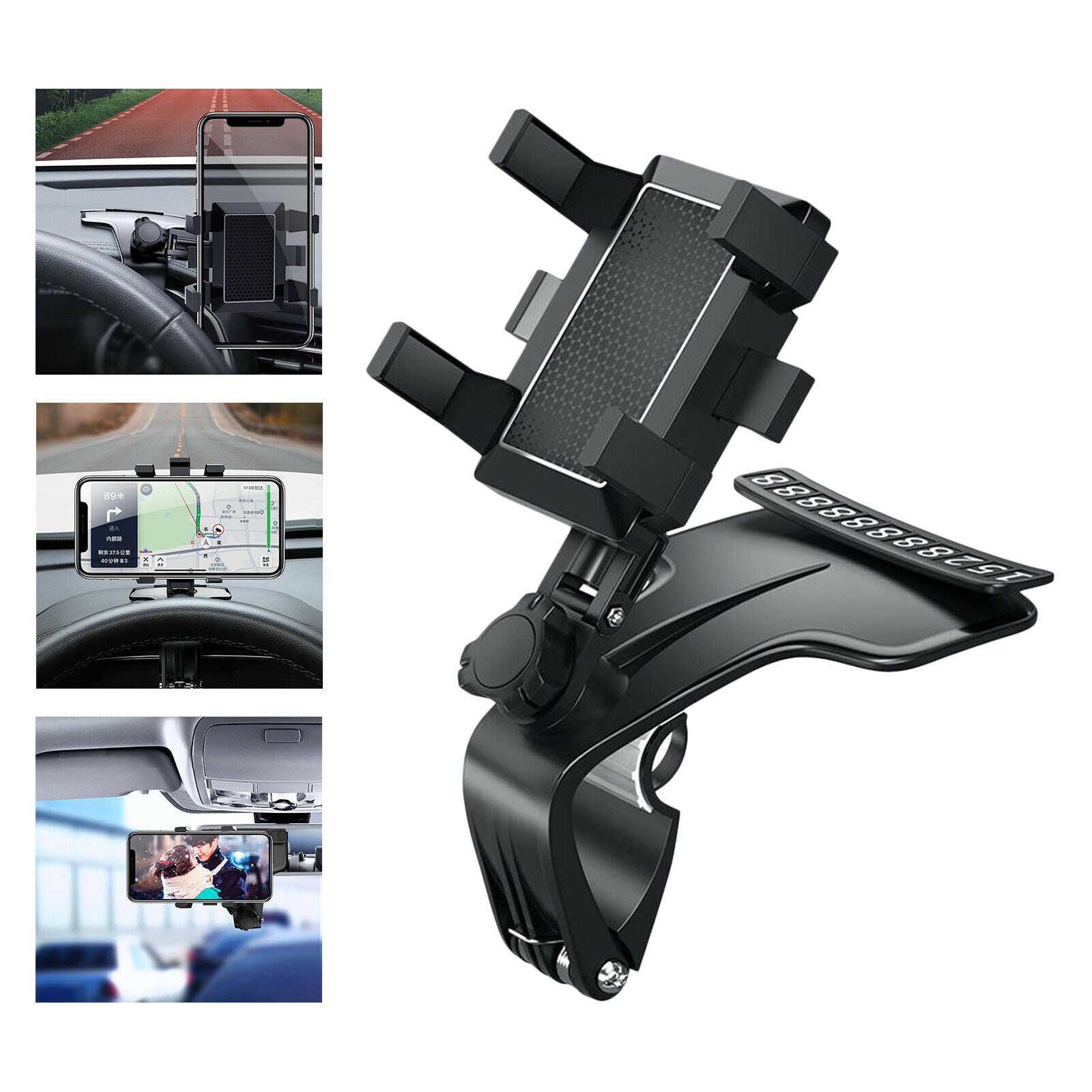 Black 360° Auto Car Mobile Phone Holder Stand Bracket One-Hand Control