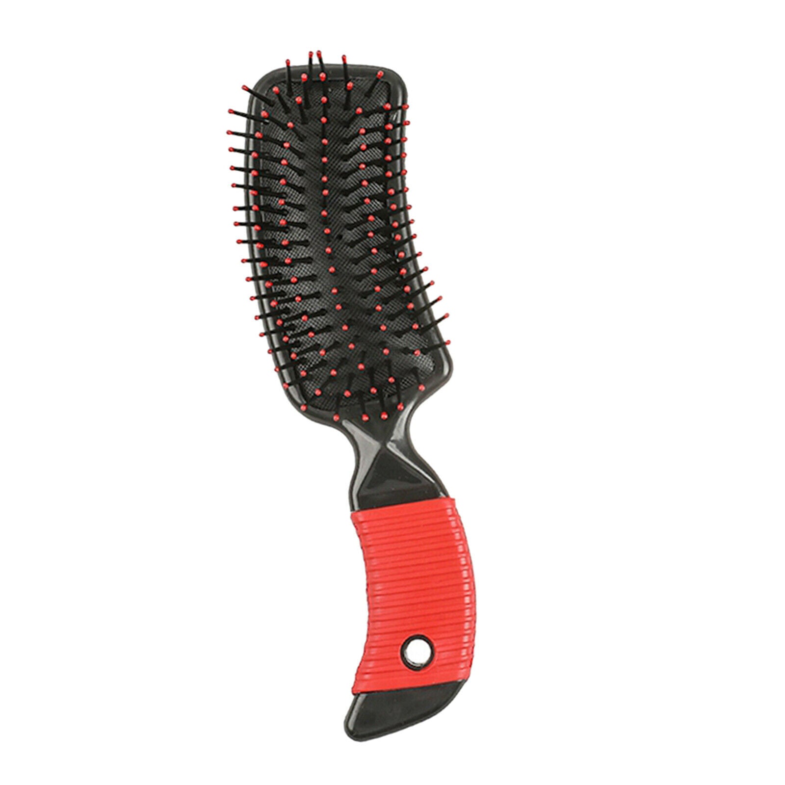Cushion Hairbrush Massage Comb Brush Detangling Comb for Salon Home Red