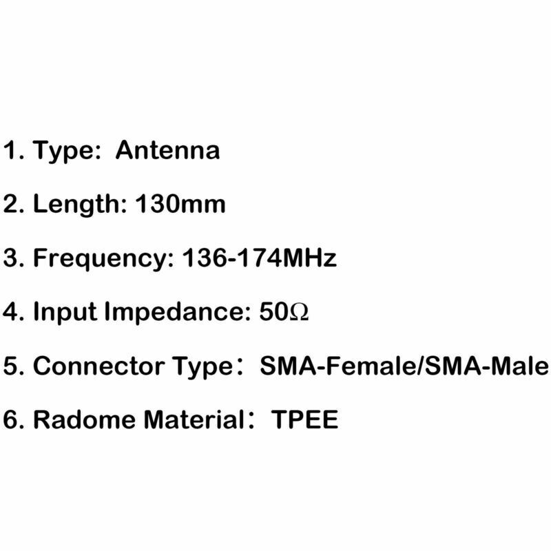 5Pcs High Gain VHF Antenna 136-174MHz SMA-Male For Yaesu VX-1R VX-160 Radio BS5