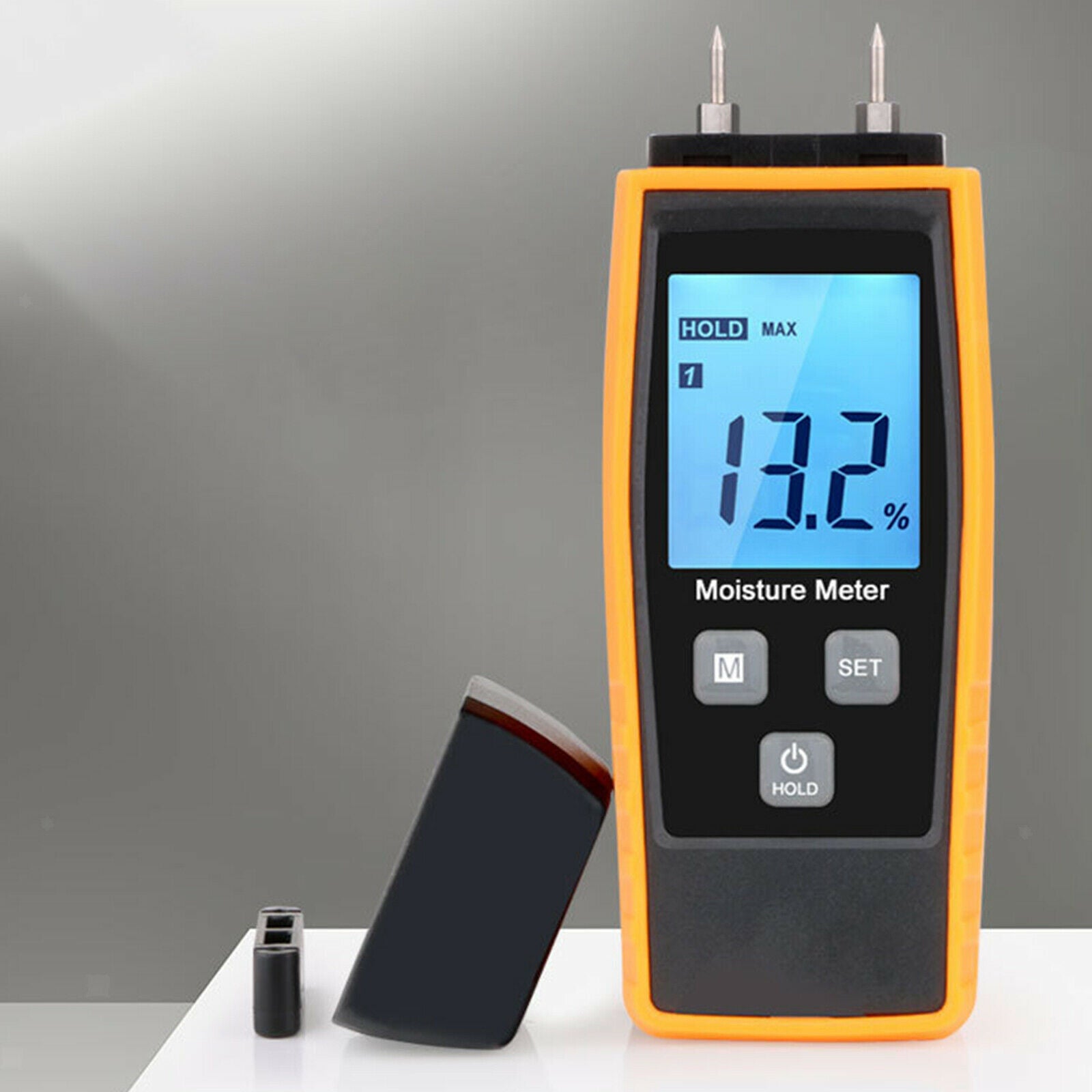 Moisture Meter Needle Type for Building Materials LCD Display Easy Operate