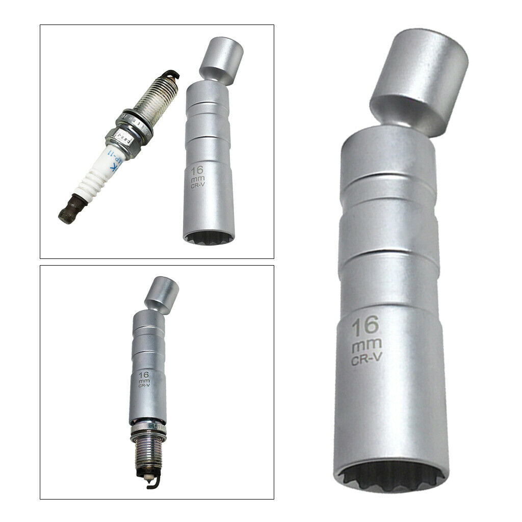 16mm 3/8inch Drive Thin Wall Magnetic Spark Plug Wobble Socket for BMW E60