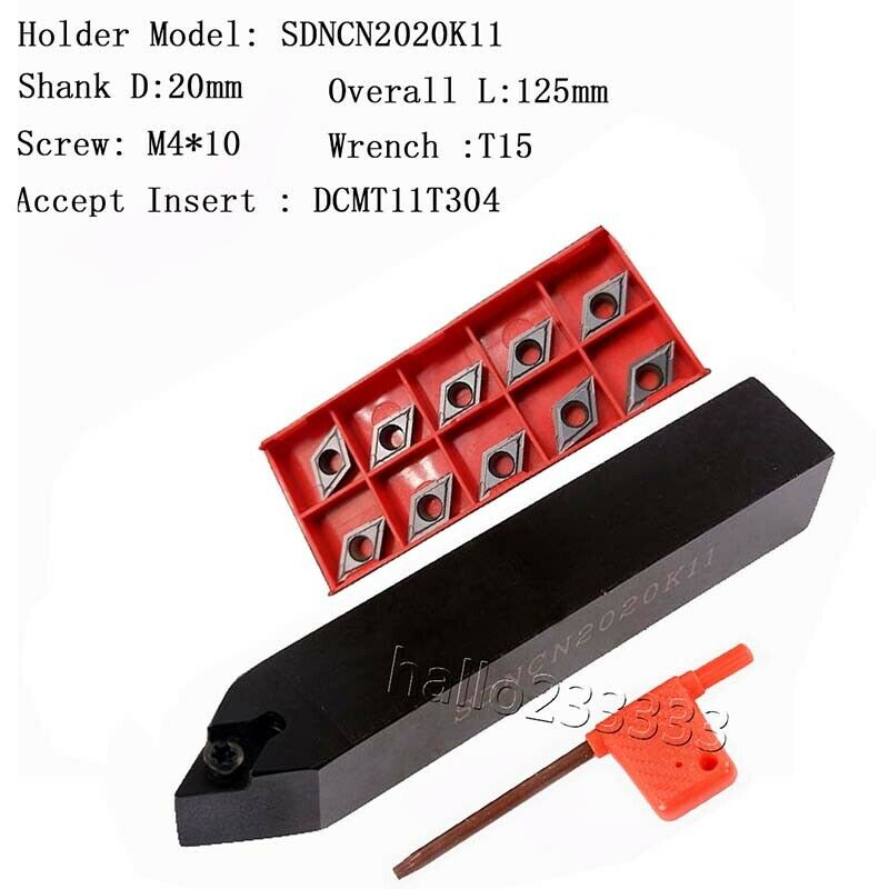 SDNCN2020K11 Lathe Tool External Turning Tool Holder + DCMT11T304 BP1125 inserts
