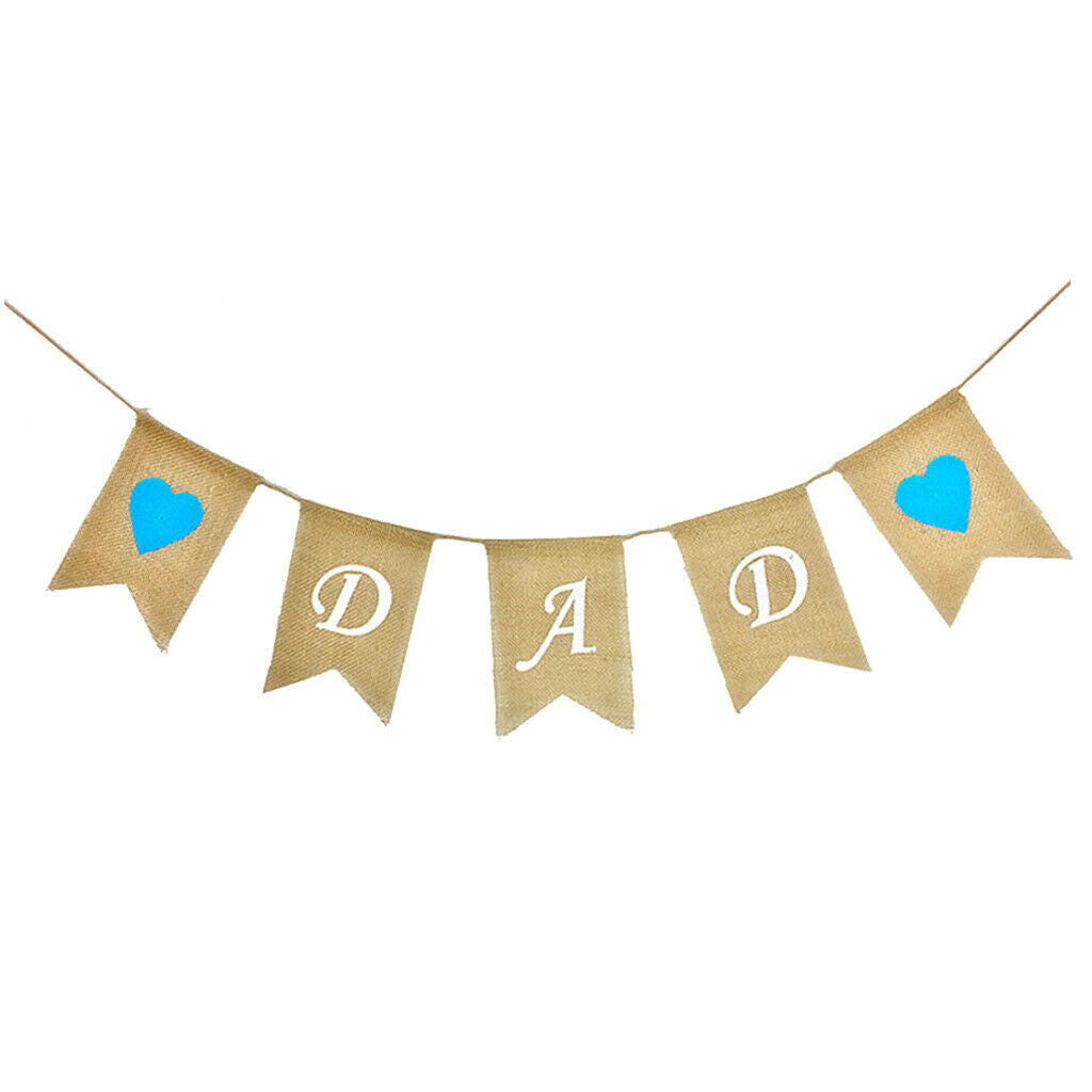 Father's Day Birthday Party Decor Happy Father Day Bunting Banner