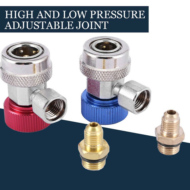 2PCS R134A High Low Quick Coupler Connector Adapters Type AC Manifold GaugeY1