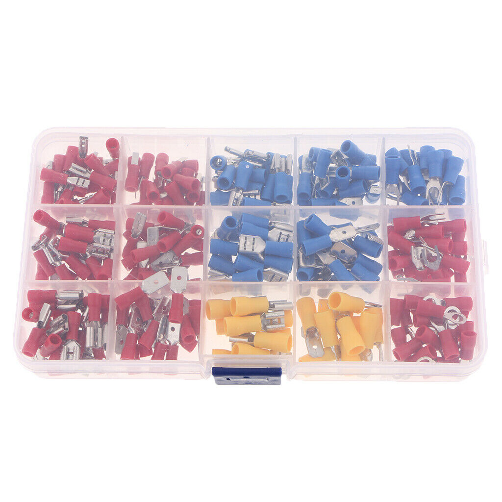 280pcs Assorted Crimp Spade Terminal Insulated Electrical Wire Connector Kit