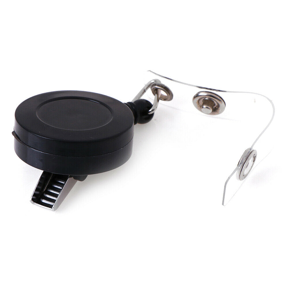 Retractable Pull Chain Reel ID Card Badge Keychain Holder Recoil Belt Clip.l8