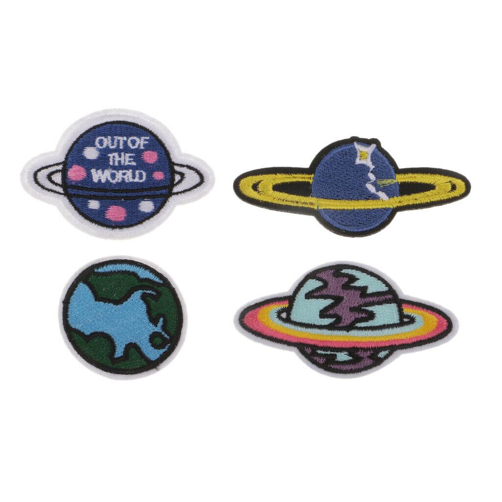 Embroidery Applique Sewing Crafts Patches Self-Adhesive Star /Space Stickers