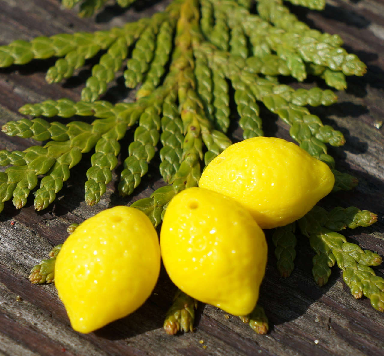 Opaque Yellow Lemon Beads Czech Glass Lemon Beads Glass Fruit Fall Lemon Glas...