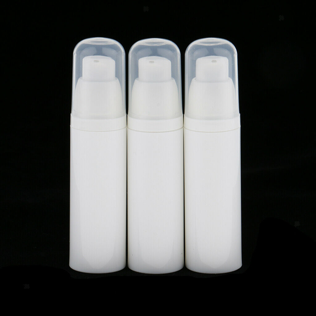 3 Pieces 30ml Empty Refillable Airless Lotion Pump Cosmetic Bottle 3 Funnels