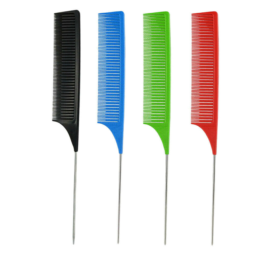 4Pieces Fine Weaving Highlighting Foiling Hair Comb for Salon Hair Combs