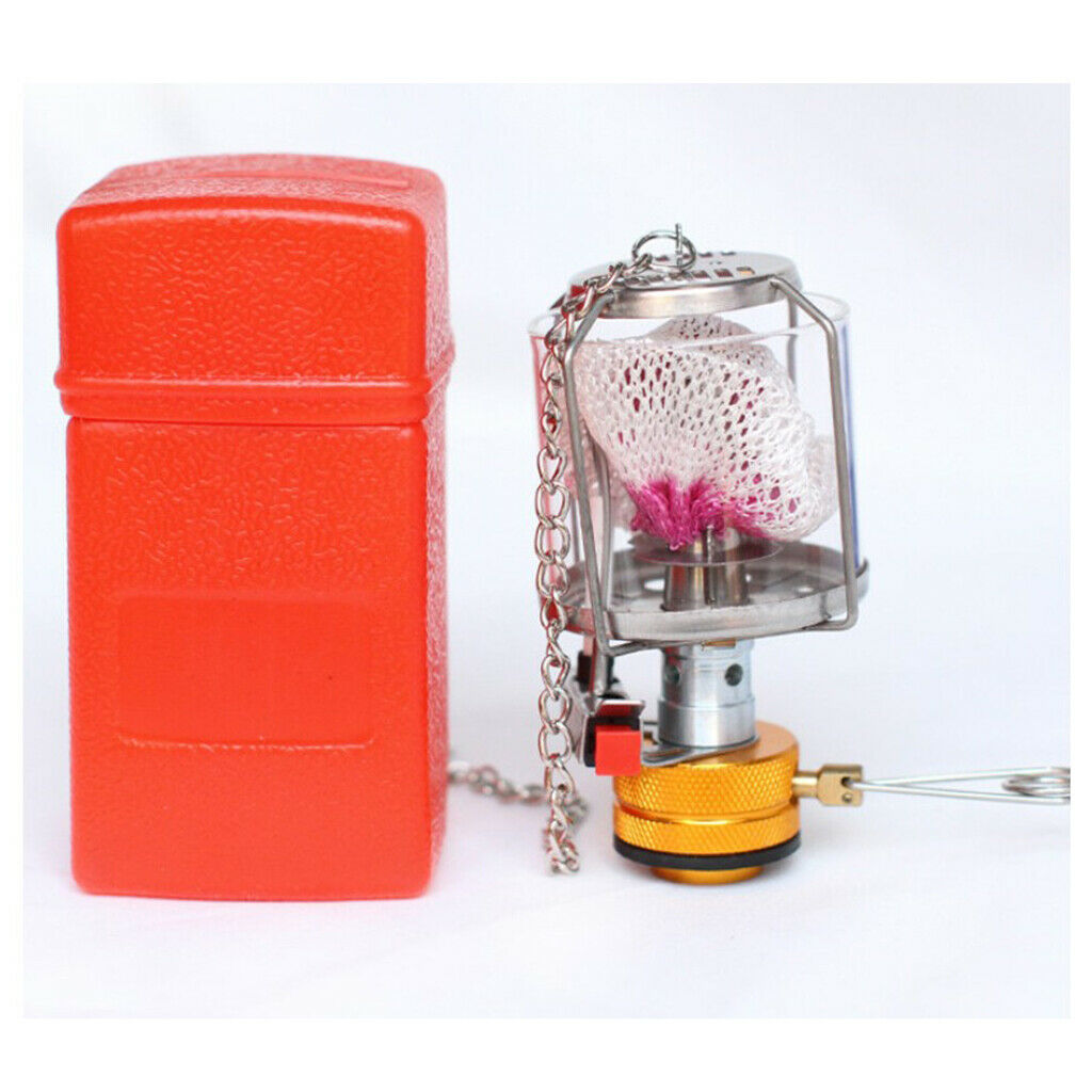 Gas Lantern Tent Propane Fuel Lamp Picnic Hanging Light with 10 Mantle Hard Case
