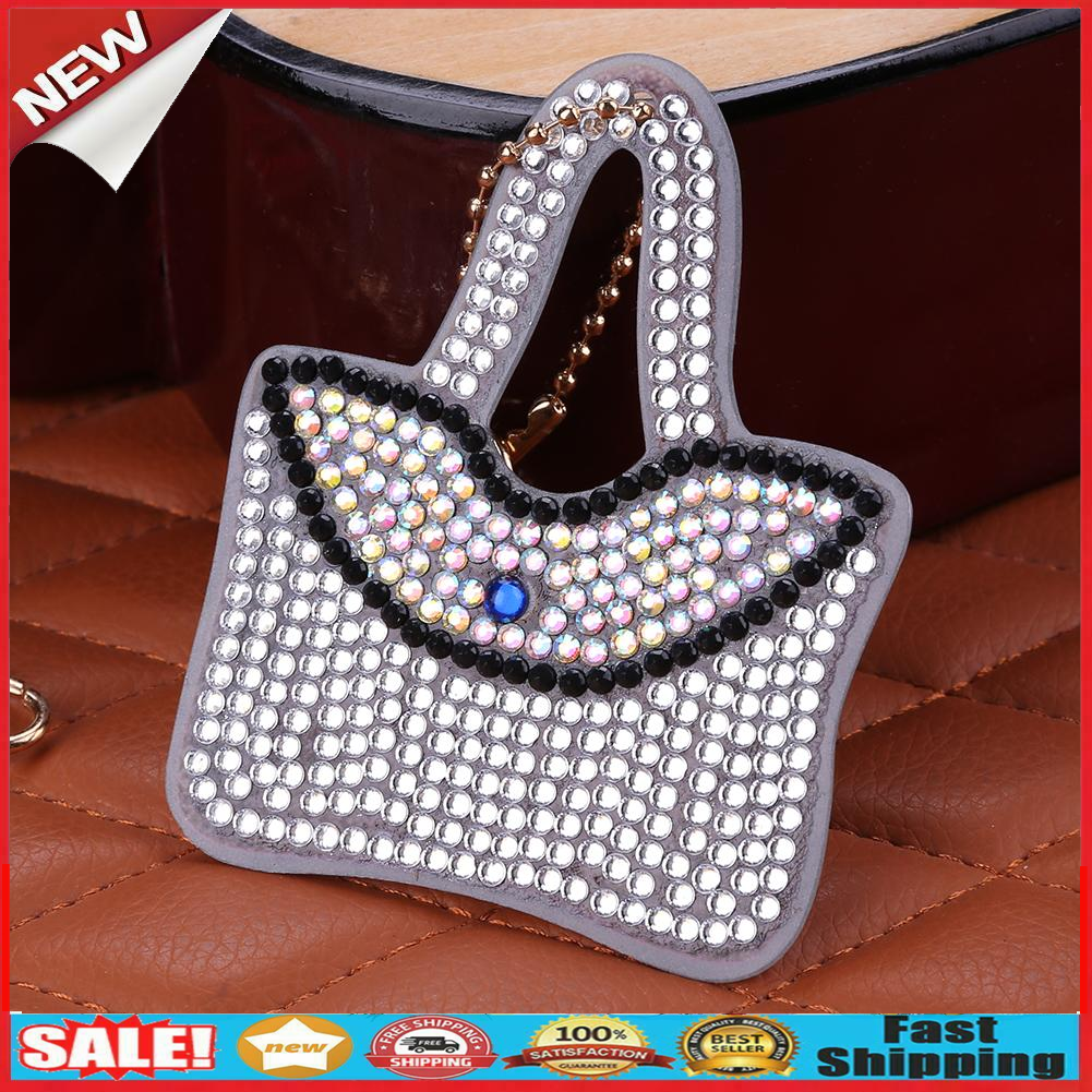 4pcs DIY Full Drill Special Shaped Diamond Painting Keychain Women Pendant @